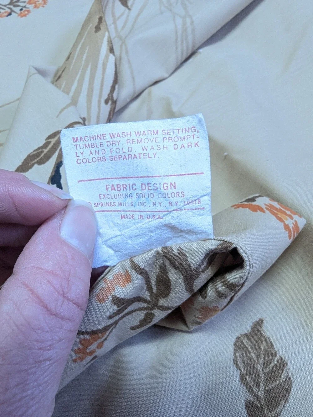 Little Chickadee By Pequot Muslin Vtg 70's Flat Sheet & Pillowcase Set Double